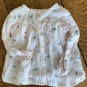 Zara space themed button up blouse